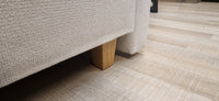 Boxspringbett 180x210 cm – Stoff Beige – weich – mit Gel Topper – Ausstellungsstück