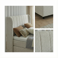 Boxspringbett BD-200 mit Bettkasten – Stoff beige (Mito Naturel) – Bild 4 | Betten Deluxe