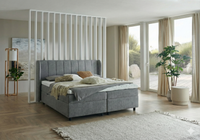 Boxspringbett BD-200 mit Bettkasten – Stoff grau (Mito Slate) – Bild 2 | Betten Deluxe
