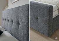 Boxspringbett BD-300 mit Bettkasten – Stoff grau (Mito Slate) – Bild 4 | Betten Deluxe