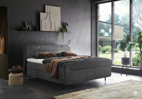Boxspringbett BD-3300 – Stoff anthrazit (Cyber Graphit) | Betten Deluxe