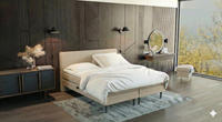 Boxspringbett BD-350 – Stoff beige (Mito Natural) | Betten Deluxe