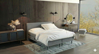 Boxspringbett BD-350 – Stoff grau (Mito Slate) | Betten Deluxe