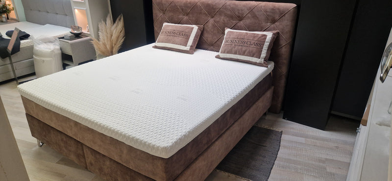 Boxspringbett 180x200 cm – Samt braun – Ausstellungsstück HG 2/3