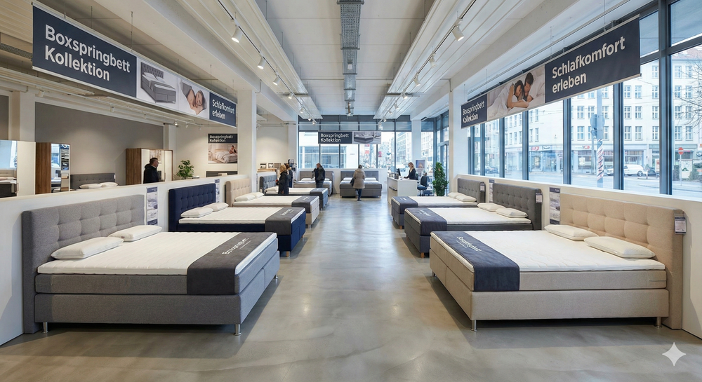Ausstellung Boxspringbetten – Showroom Düsseldorf