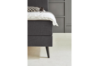Boxspringbett (BD-450) 140/160/180x200, Stoff beige, anthrazit, grau, H3, schnell lieferbar