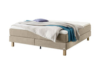 Base Boxspringbett in Beige mit ohne Kopfteil, Größen 140×200 / 160×200 / 180×200 / 200×200 cm – Betten Deluxe