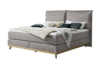 Cloud Boxspringbett in Grau mit gepolstertes Kopfteil, Größen 140×200 / 160×200 / 180×200 / 200×200 cm – Betten Deluxe