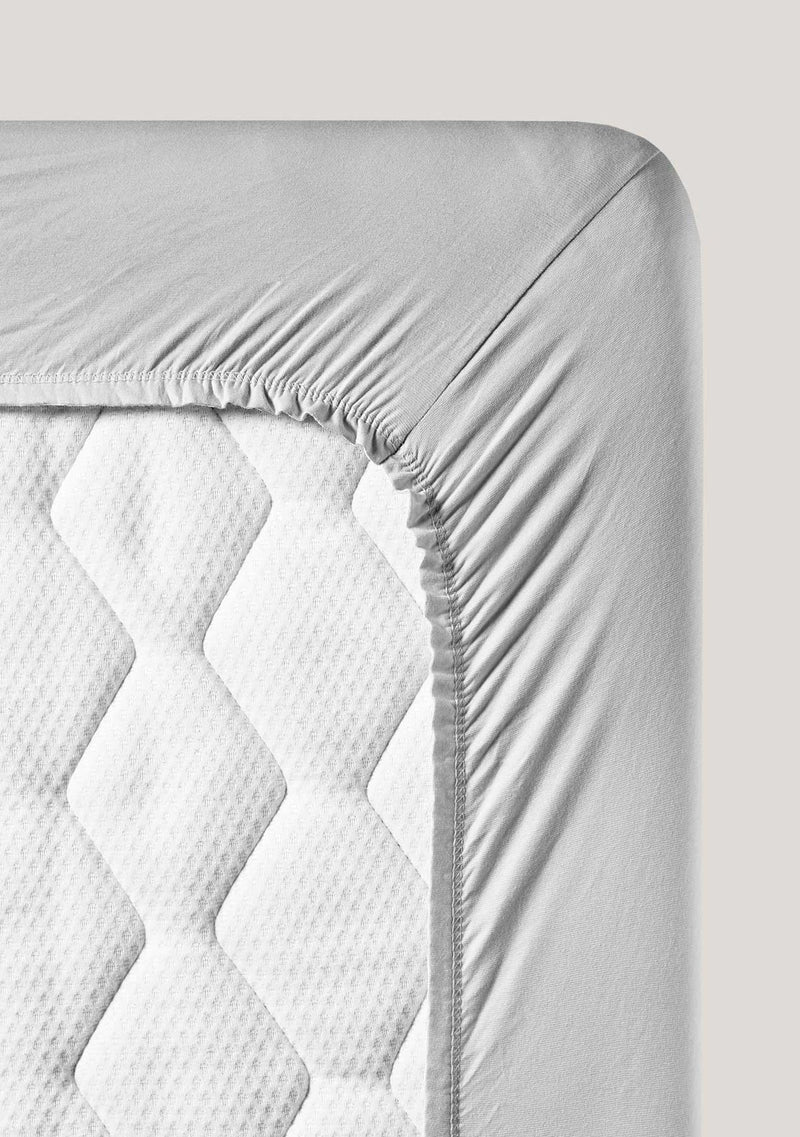 Spannbettlaken für Topper mit Split