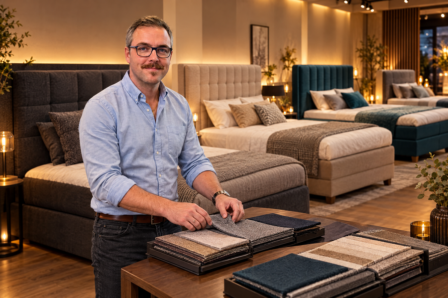 Showroom von Betten Deluxe an der Münsterstraße 68 in Düsseldorf-Derendorf