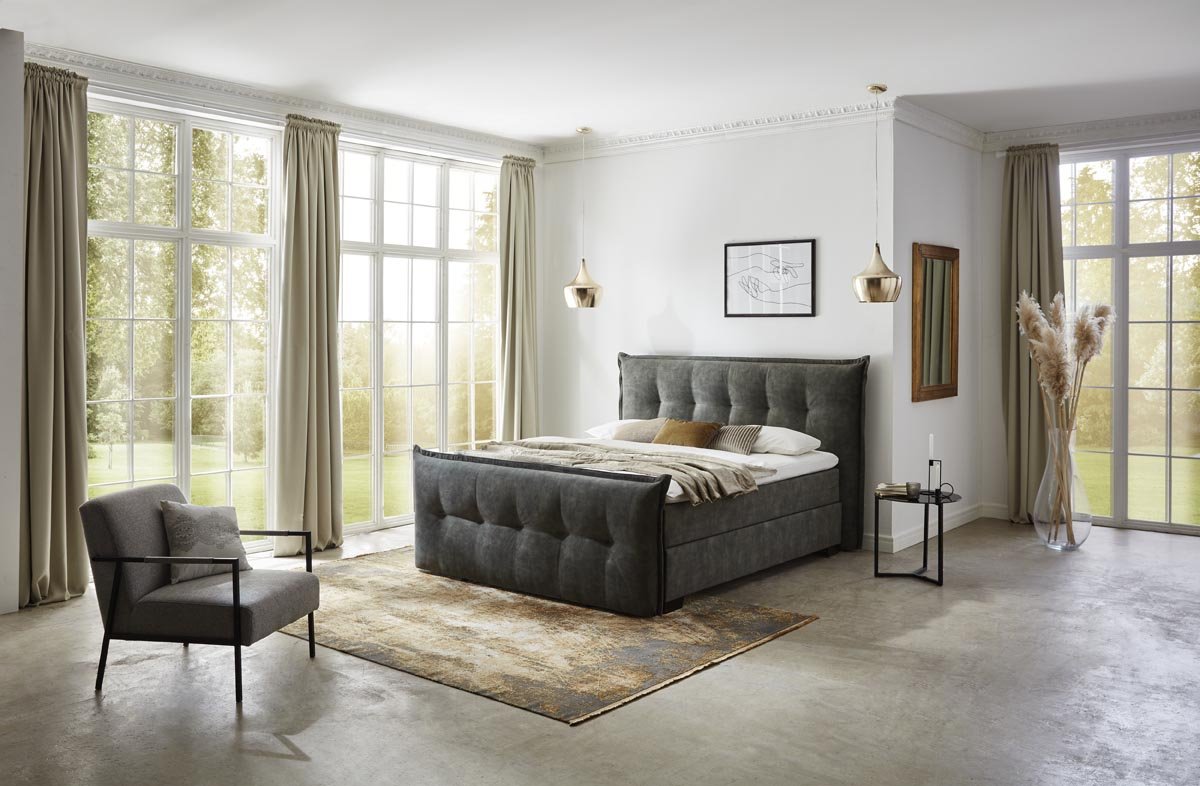 BettenDeluxe präsentiert das Modell Rousseau – ein elegantes Boxspringbett mit erstklassigem Komfort, hochwertiger Verarbeitung und individuellen Gestaltungsmöglichkeiten.